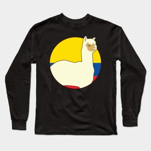 Ecuador Flag Alpaca Ecuadorian Quito South America Andes Condor Long Sleeve T-Shirt